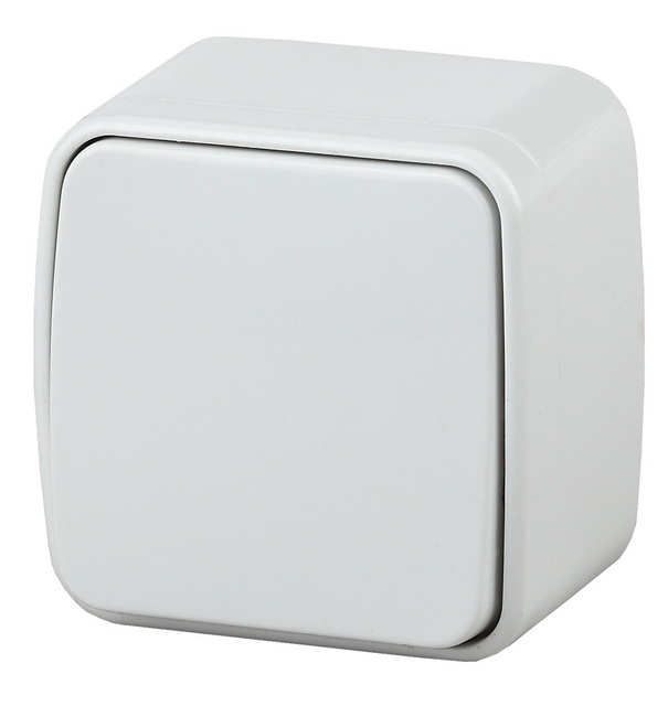 Переключатель INTRO Polo открытой установки, IP20, 10А-250В, белый, 3-103-01 *18