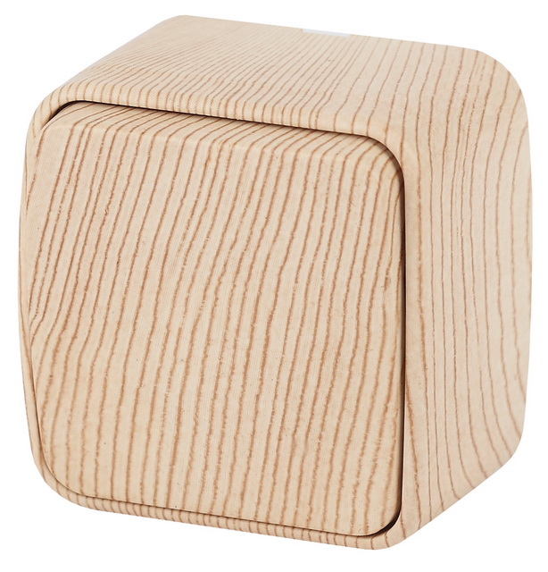 Переключатель INTRO Polo открытой установки, IP20, 10А-250В, сосна, 3-103-11 *18