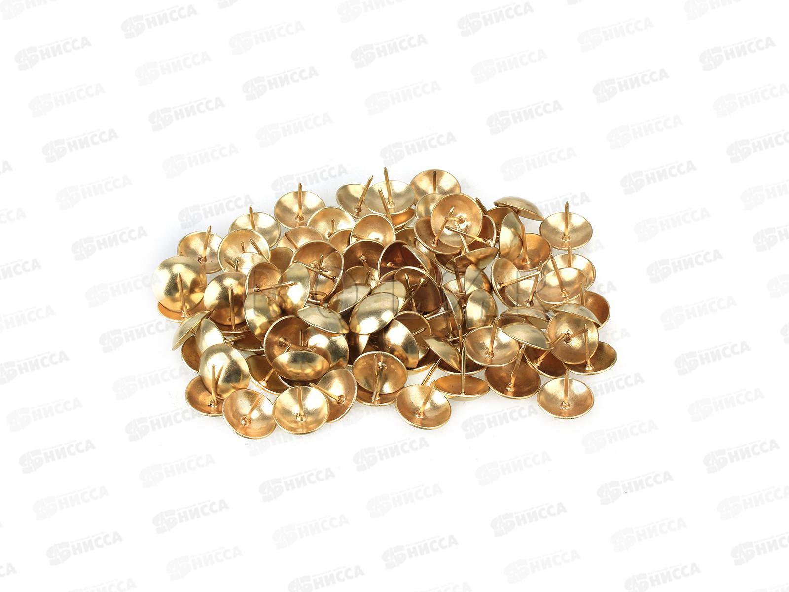Гвоздь декоративный обивочный золото №40 *10/100