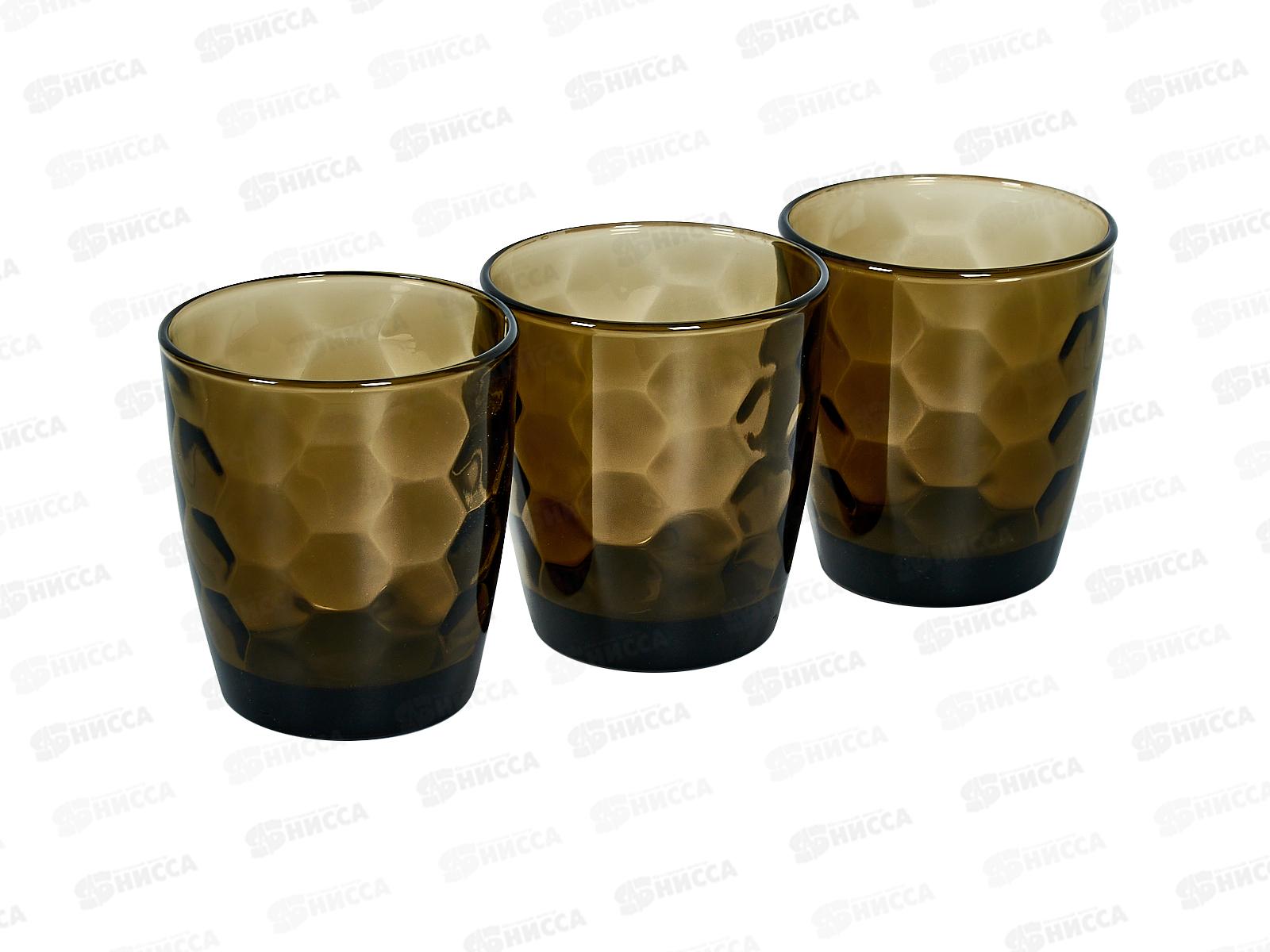 Набор стаканов 3шт &quotHONEY"  дымка 62226 360мл *8