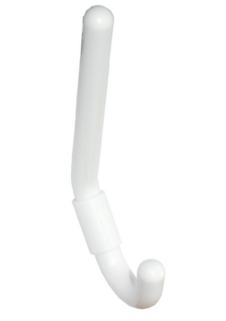 Крючок-вешалка №53 пластмасса белая *100