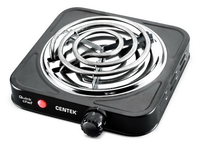 Плита электрическая CT-1508 спираль 1 конфорка 140мм 1000Вт черная