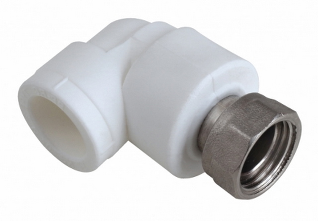 Угольник PP-R комбинированный наружняя резьба DN32*3/4" пп/ш Aqualink, 03558 *5/50
