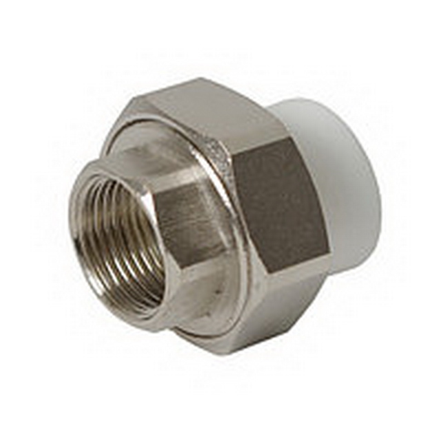Муфта комбинированная разъемная (американка прямая) PP-R 25*1/2&quot внутр.резьба, Aqualink, 03654 *10/140