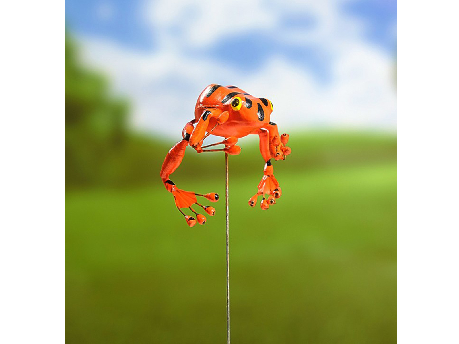 Штекер для комнатных растений &quotЛягушка оранжевая&quot 7*5*22см 3945437