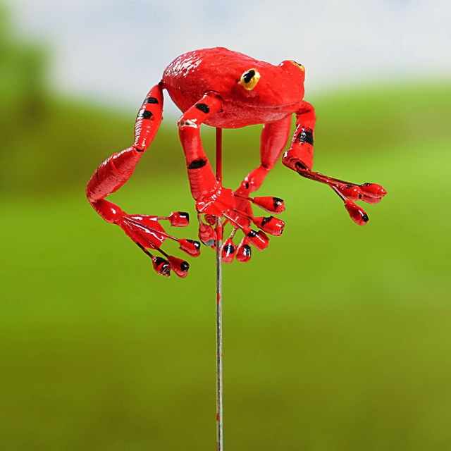 Штекер для комнатных растений &quotЛягушка красная&quot 7*5*22см 3945439