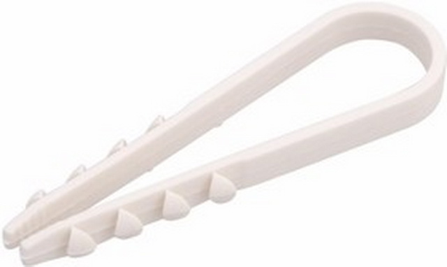 Дюбель-хомут нейлоновый PROconnect  5-10 мм, белый, в упаковке 100шт, *80  07-4501-2