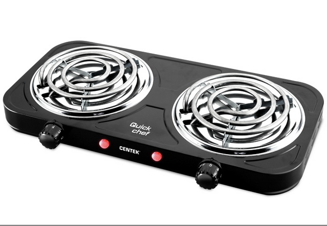 Плита электрическая CT-1509  2 конфорки 140мм тэн черная