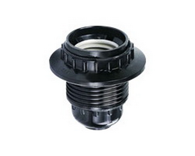 Электропатрон ПРОГРЕСС карболит с прижимным кольцом, E27 *50/200