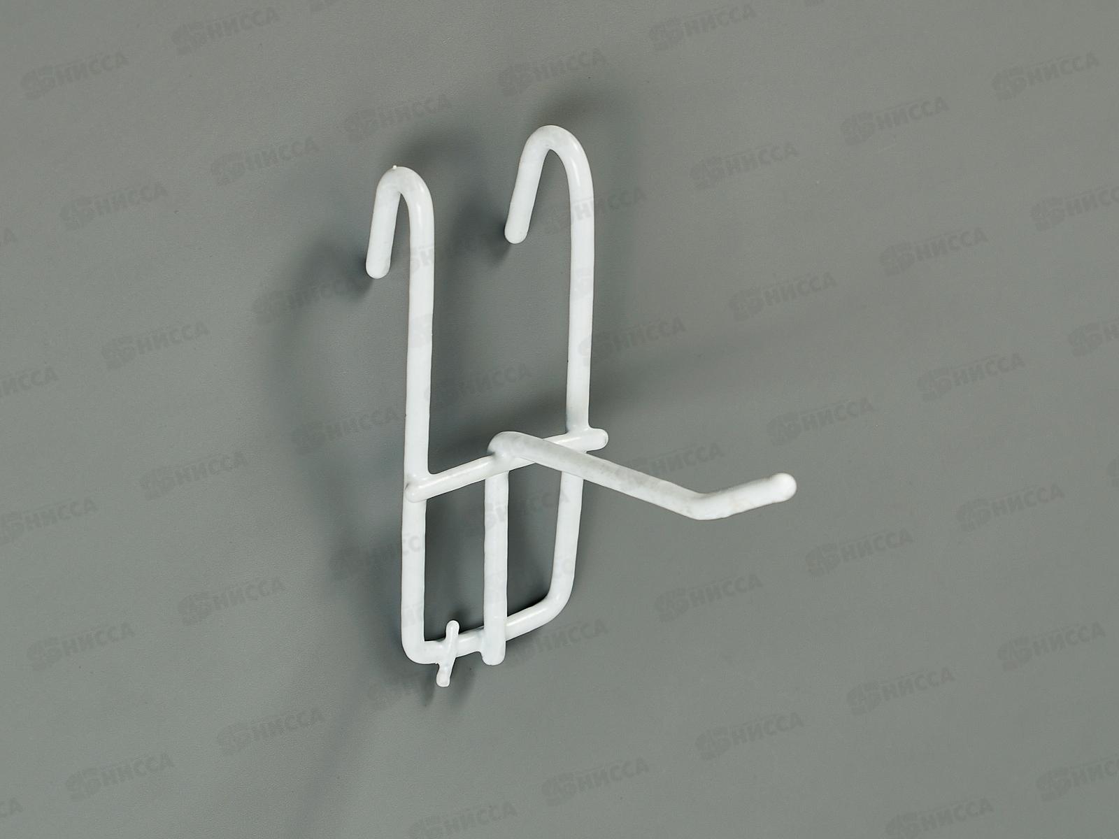 Крючок для витрин решетка 6см белый (006930)  Ж