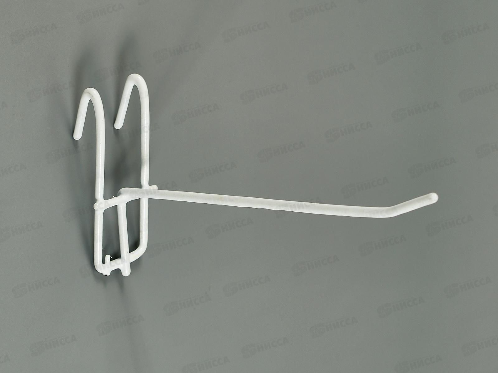 Крючок для витрин решетка 15см белый (000286)  Ж