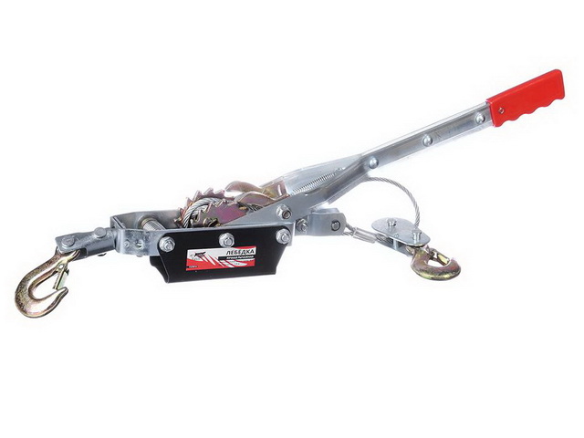 Лебедка ручная рычажная 4т, длина троса 1,8м 737-014   г