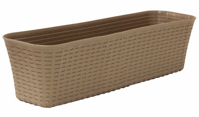 Балконный ящик 600мл РОТАНГ Бежевый ротанг М3226 *10