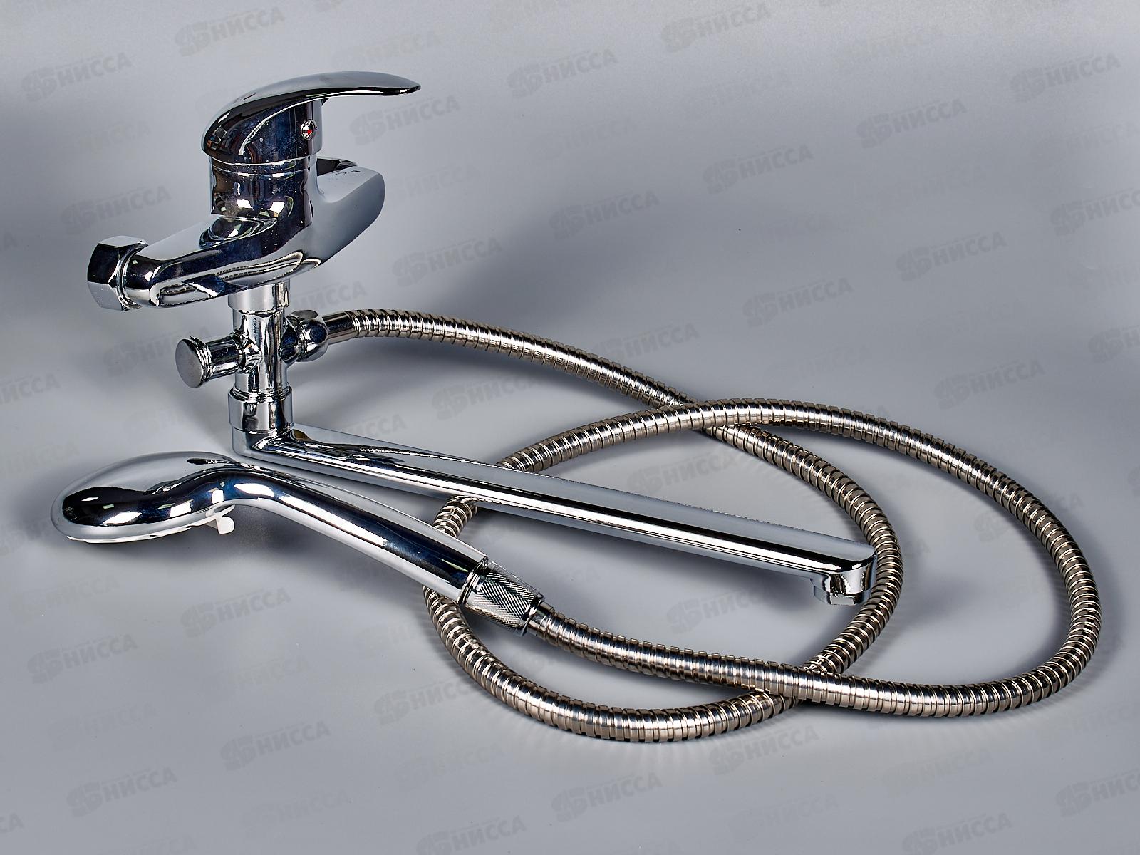 Смеситель для ванны д.40  Омега L-нос 30см.с отводом 3307 *10