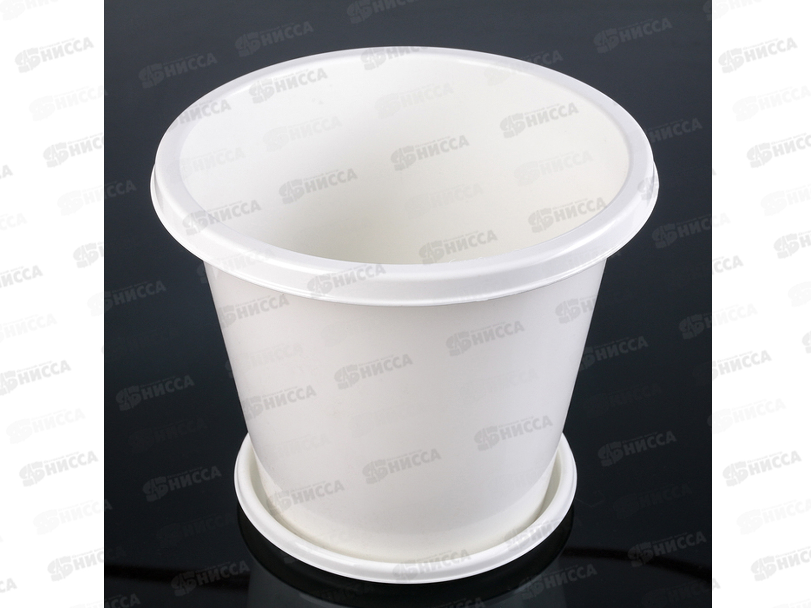 Горшок цветочный Эконом 10л белый *18 М7257