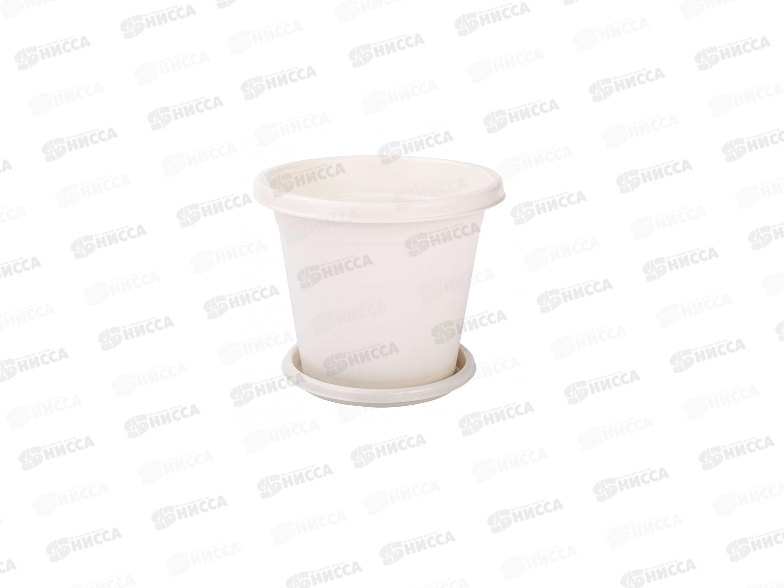 Горшок цветочный Эконом 3л с поддоном белый *30 М7255