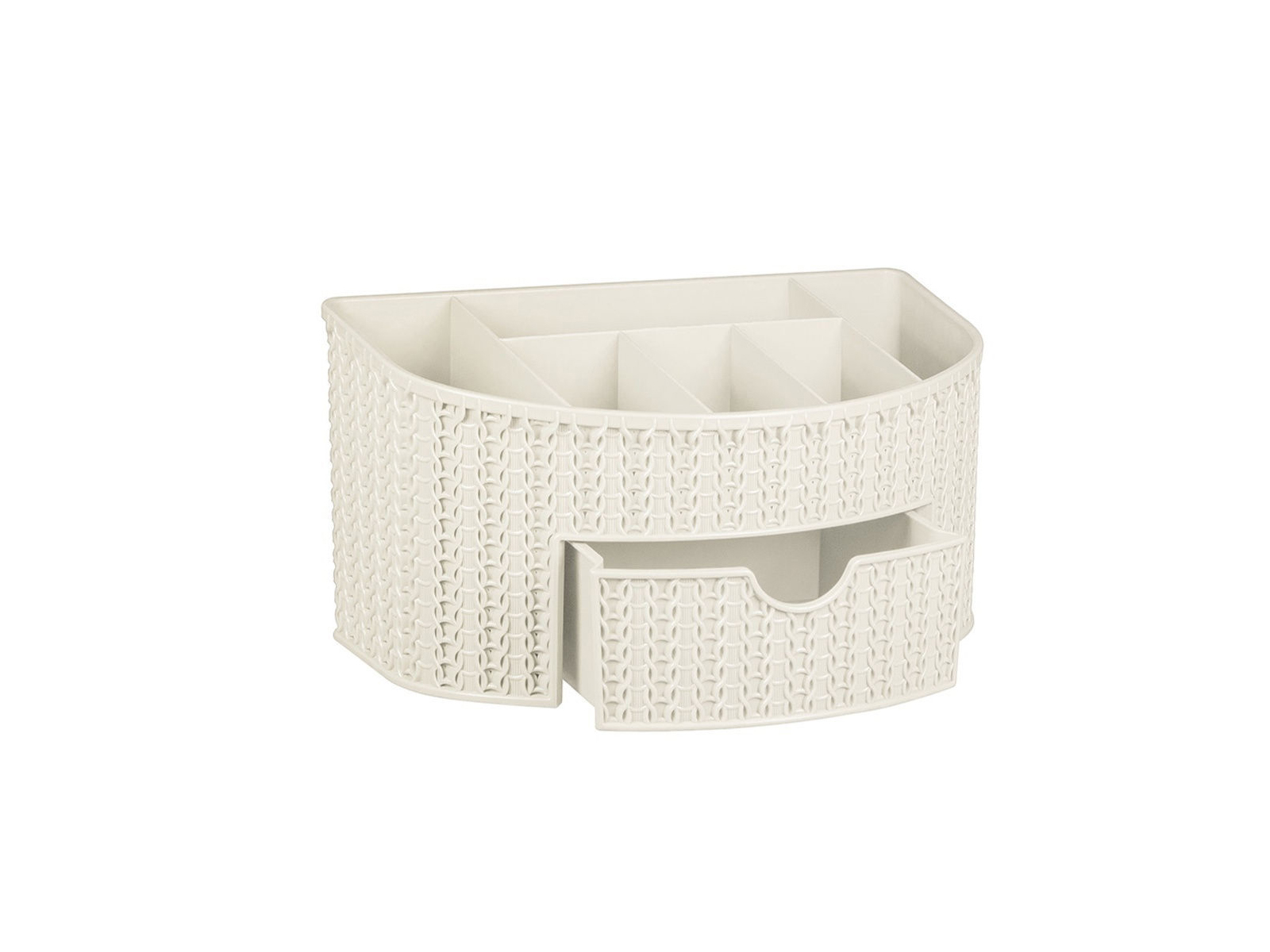 Органайзер ВЯЗАНИЕ с ящиком белый ротанг М2388 *9