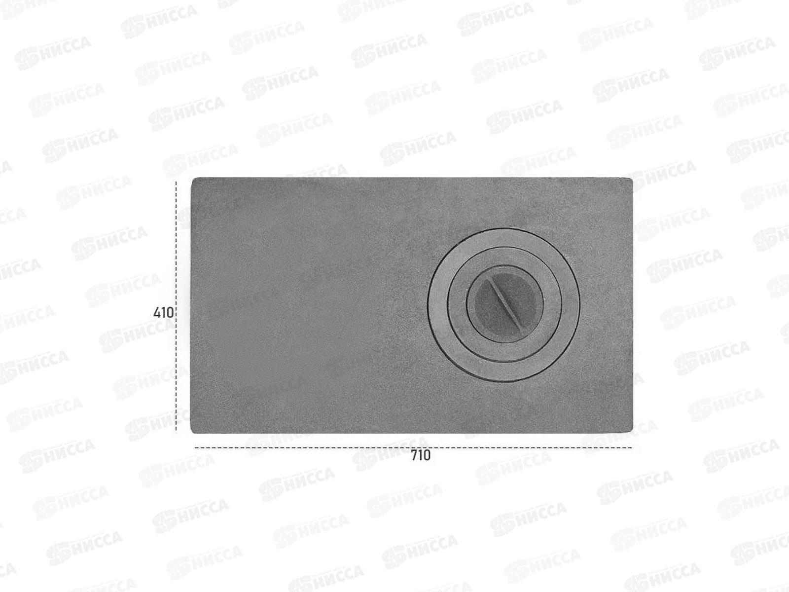 Плита цельная П3 полуглухая усиленная 710*410*12 Рубцовск