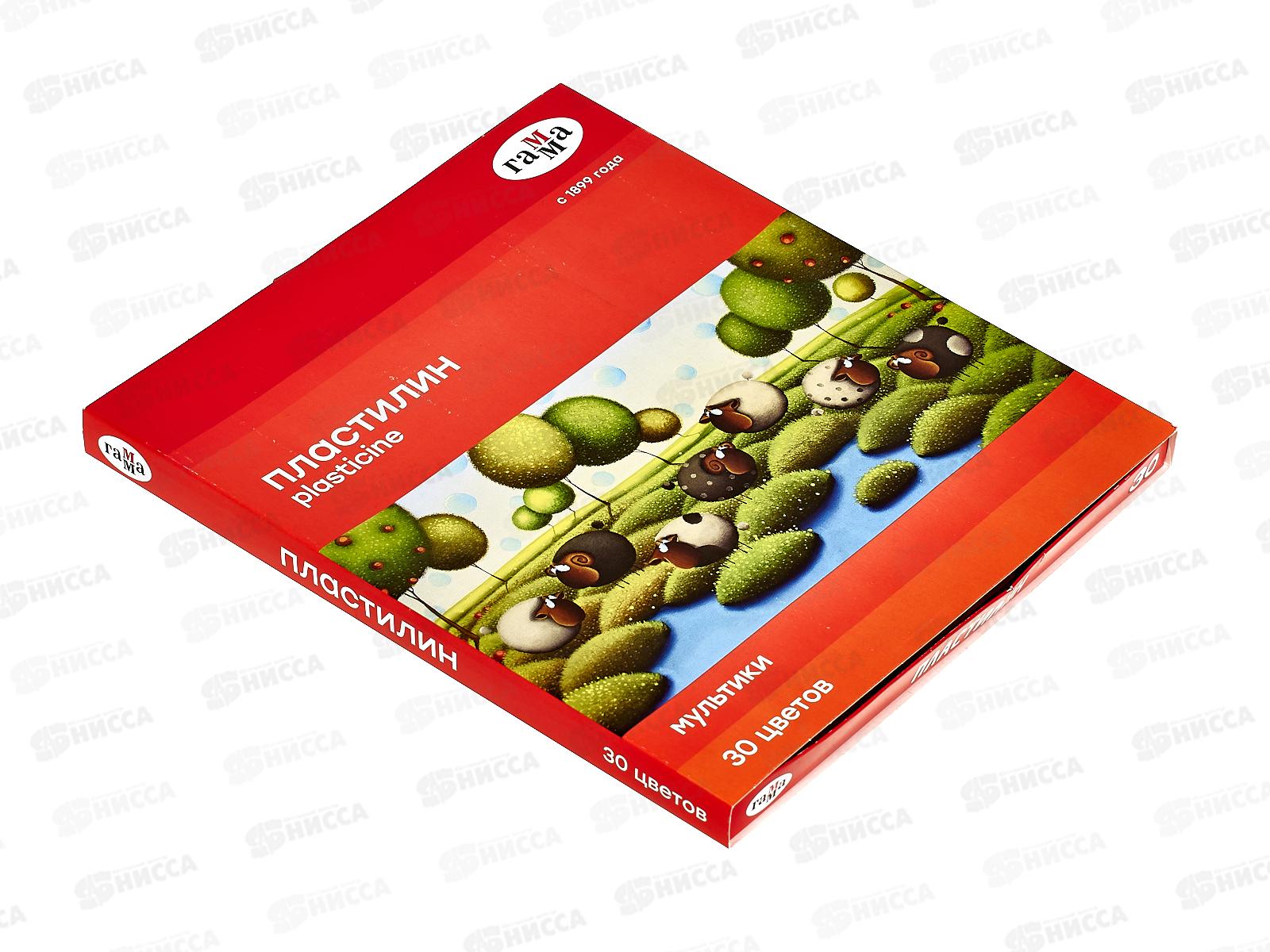 Пластилин 30цветов 600г ГАММА Мультики,стек 210119_04 *6