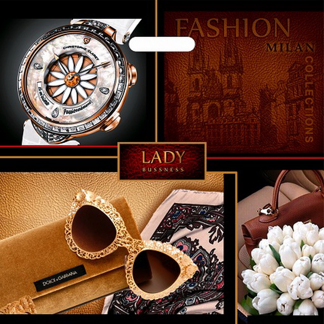 Пакет пробивной 44*44 Бизнес-леди *50/500