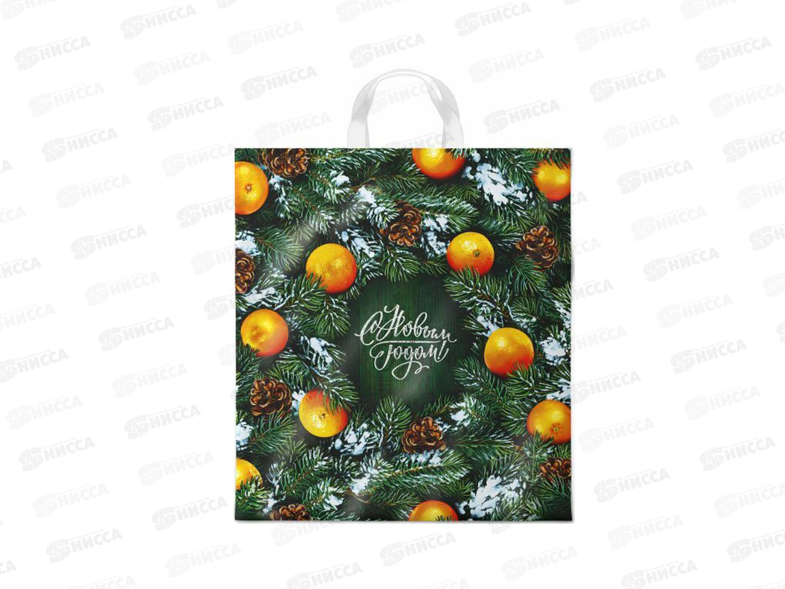 Пакет сумка Новый Год 38*42 Новогодний базар *25/500