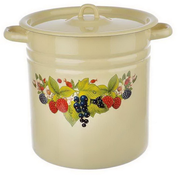 Кастрюля 12,0л цилиндрическая декор палевая С1624.П  *2