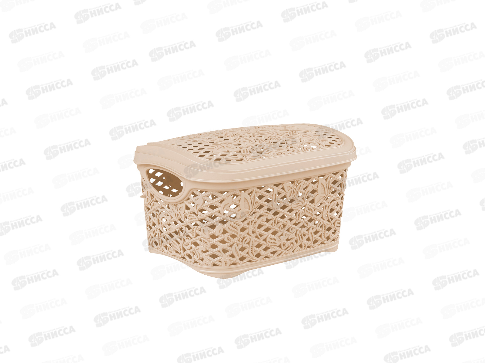 Корзина 3,3л &quotFlori" прямоугольная с крышкой  BQ4012 *13