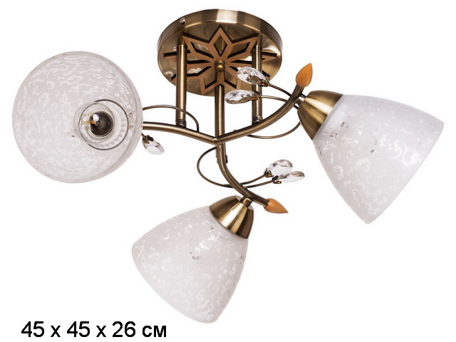 Люстра Эконом свет 3-рожковая 1545YX/3 не ориг.плафоны