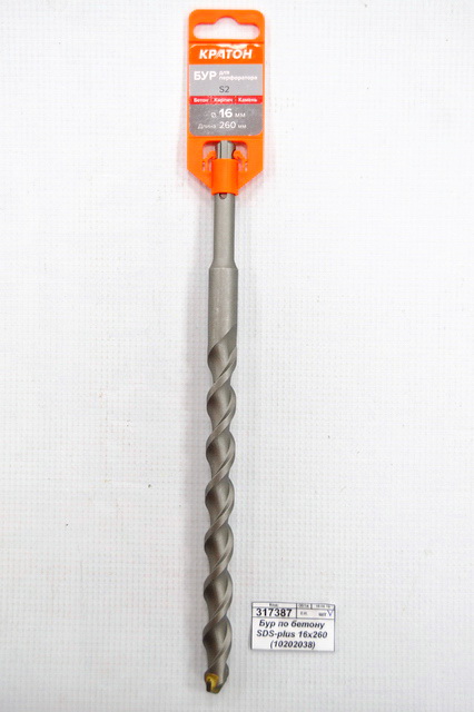 Бур по бетону SDS-plus 16х260 (10202038)