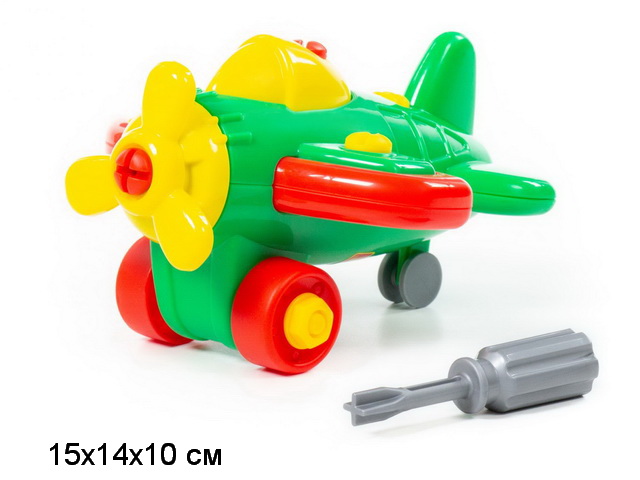 Конструктор-транспорт &quotСамолет&quot (19 элементов), 77110 в пакете  *11