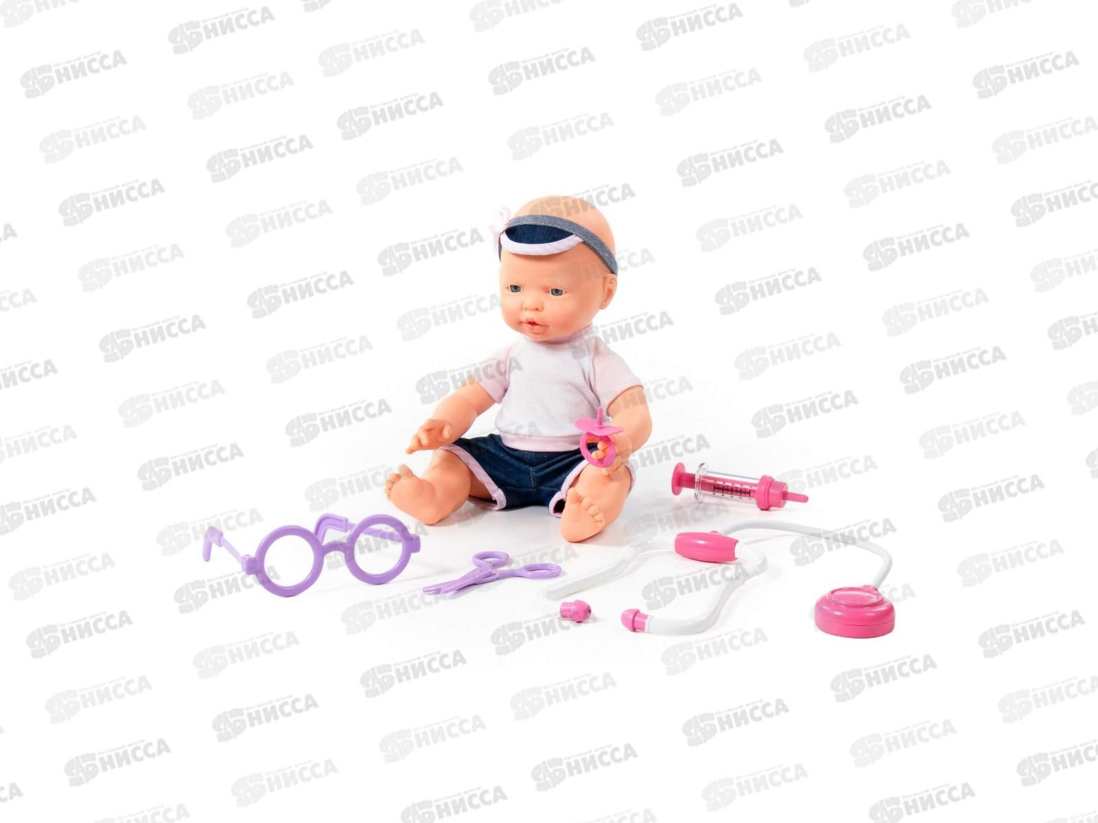 Пупс &quotВесёлый&quot 35см + набор &quotДоктор&quot (4 элемента), 78353 в коробке *3