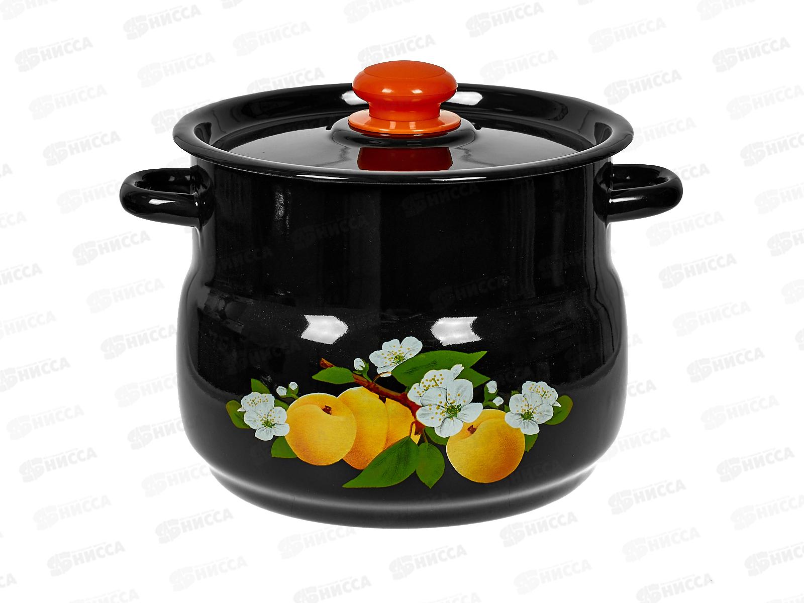 Кастрюля 5,5л сферическая чёрная С1917.36 *4