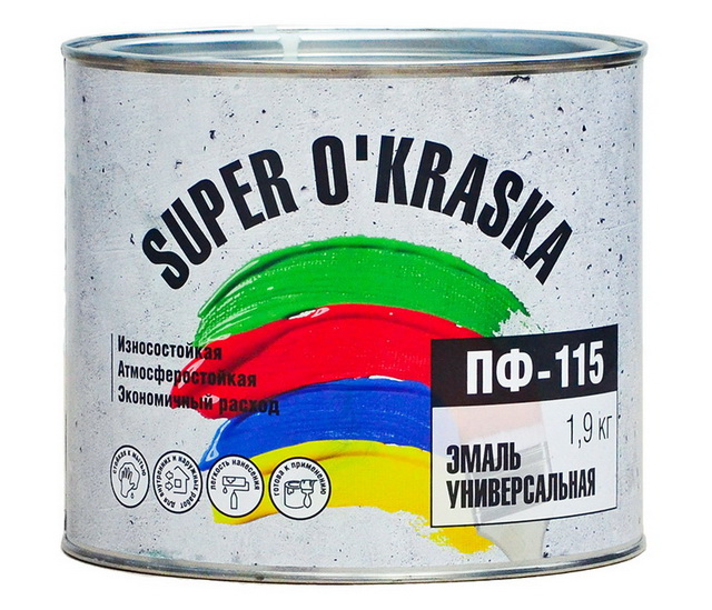 ЭМАЛЬ ЛАКРА ПФ-115 super okraska Голубой 1,9кг ДО 12.25 Л