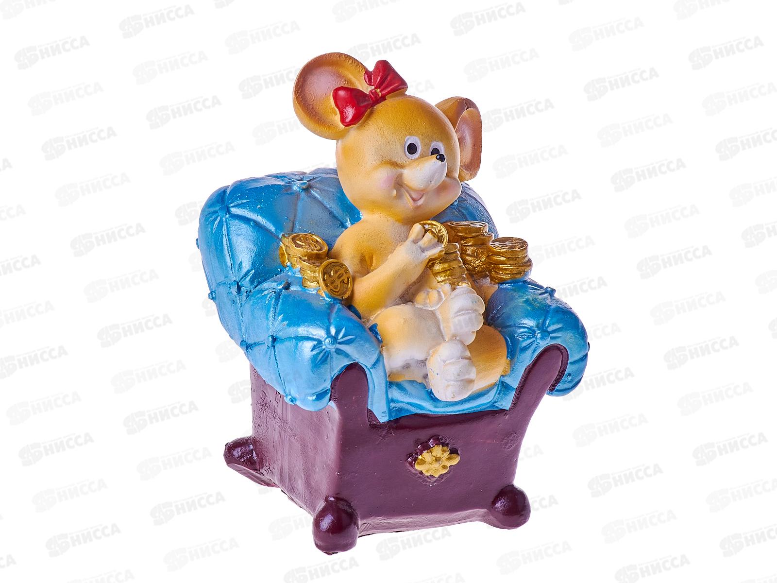 Сувенир "Мышь в кресле" 11,5*7,5см микс 4285120