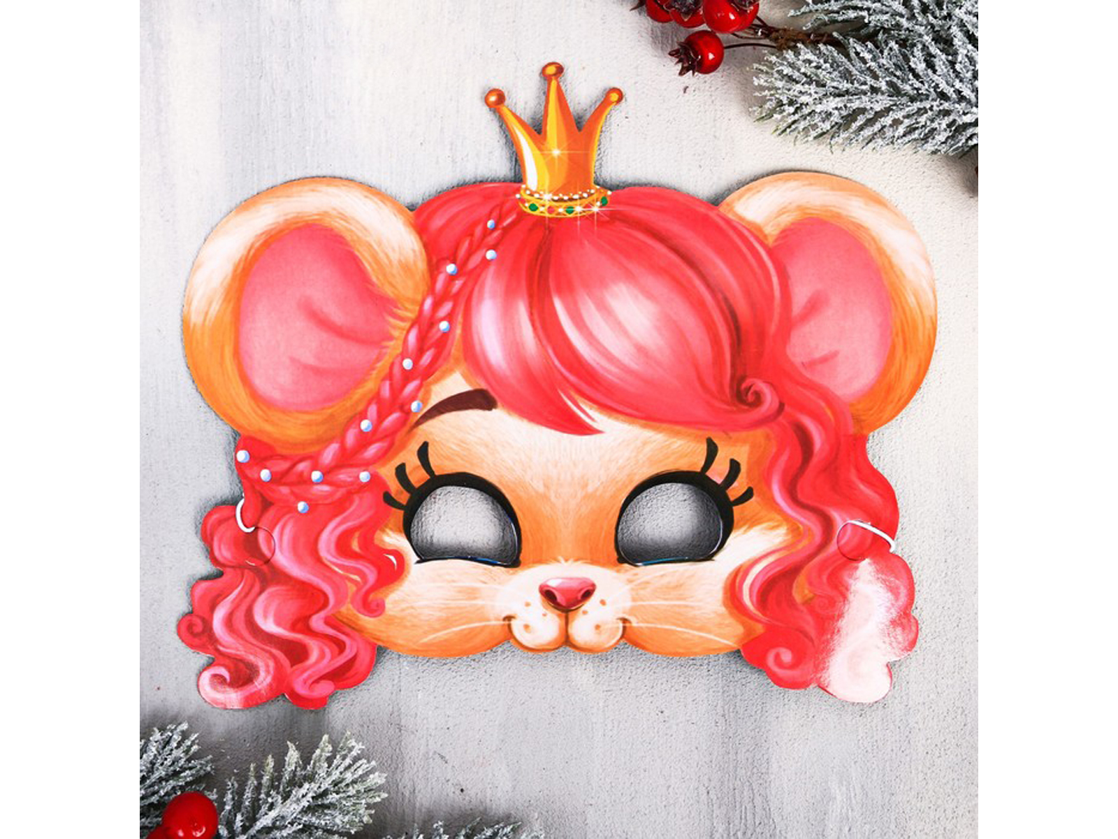 Маска карнавальная &quotПринцесса&quot 24,2*20,5см 4167511