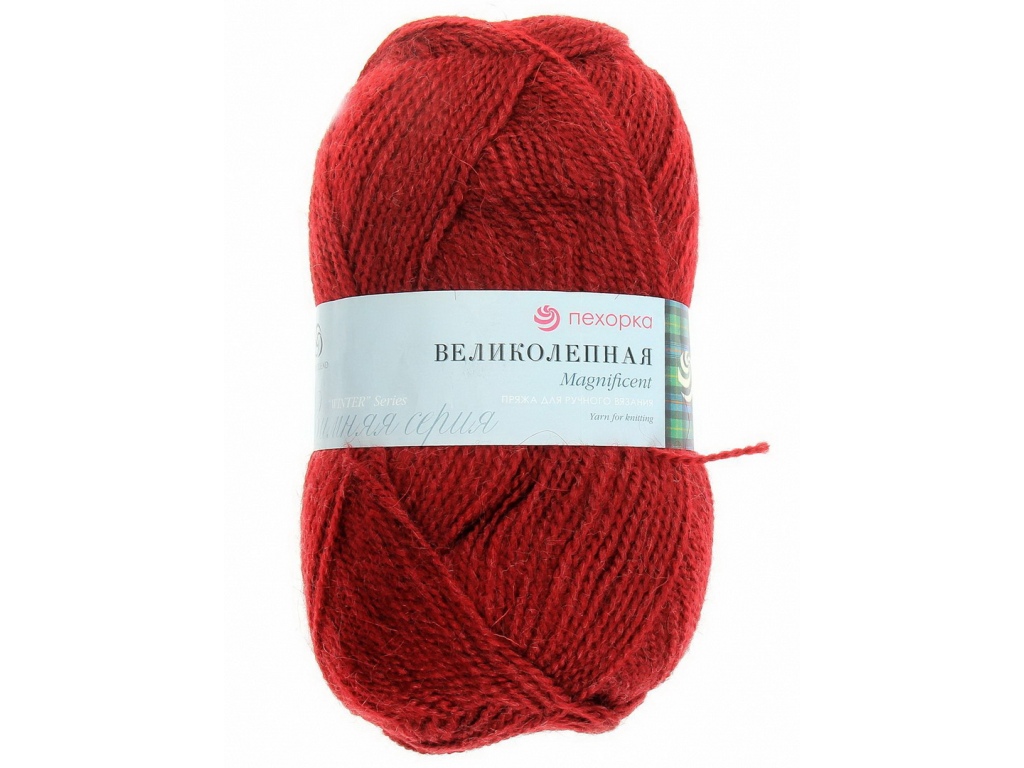Пряжа Великолепная Бордо 07 акр70% анг30% 100г