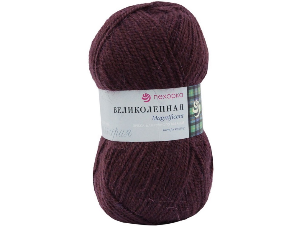 Пряжа Великолепная Ежевика 191 акр70% анг30% 100г