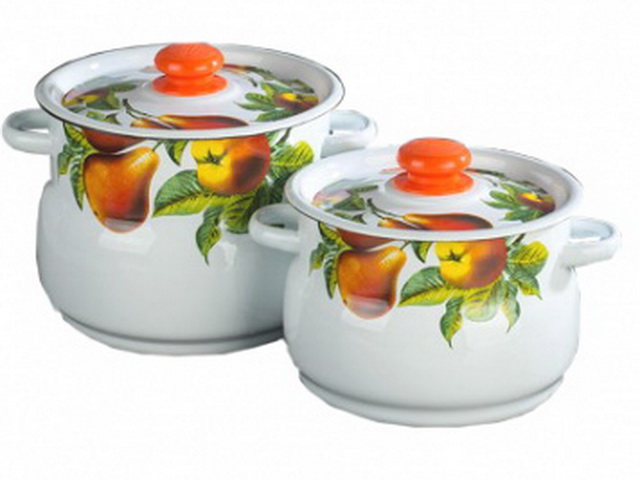 Набор №10 белый с деколью на крышке Дары лета N10B62