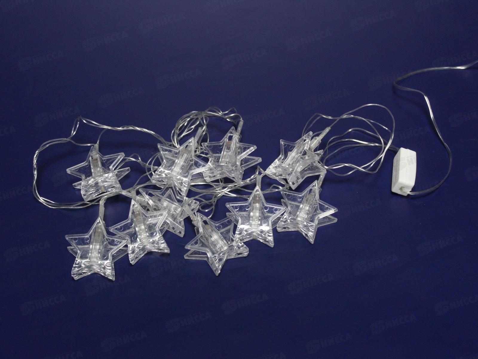 Гирлянда электрическая, новогодняя 1,7 м., 10 диодов, прозрач. провод, 220В, 50Гц, AL-13617 *50