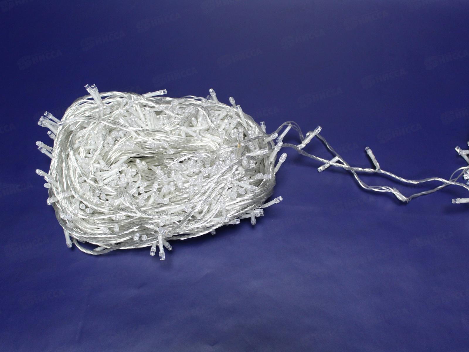 Гирлянда 100м, защищена от воды, прозрачный провод,  разноцветная,  220В, 50Гц, AL-3737-4 *20