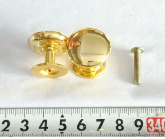 Ручка мебельная кнопка 501 золото металл (056116) *80  Ж