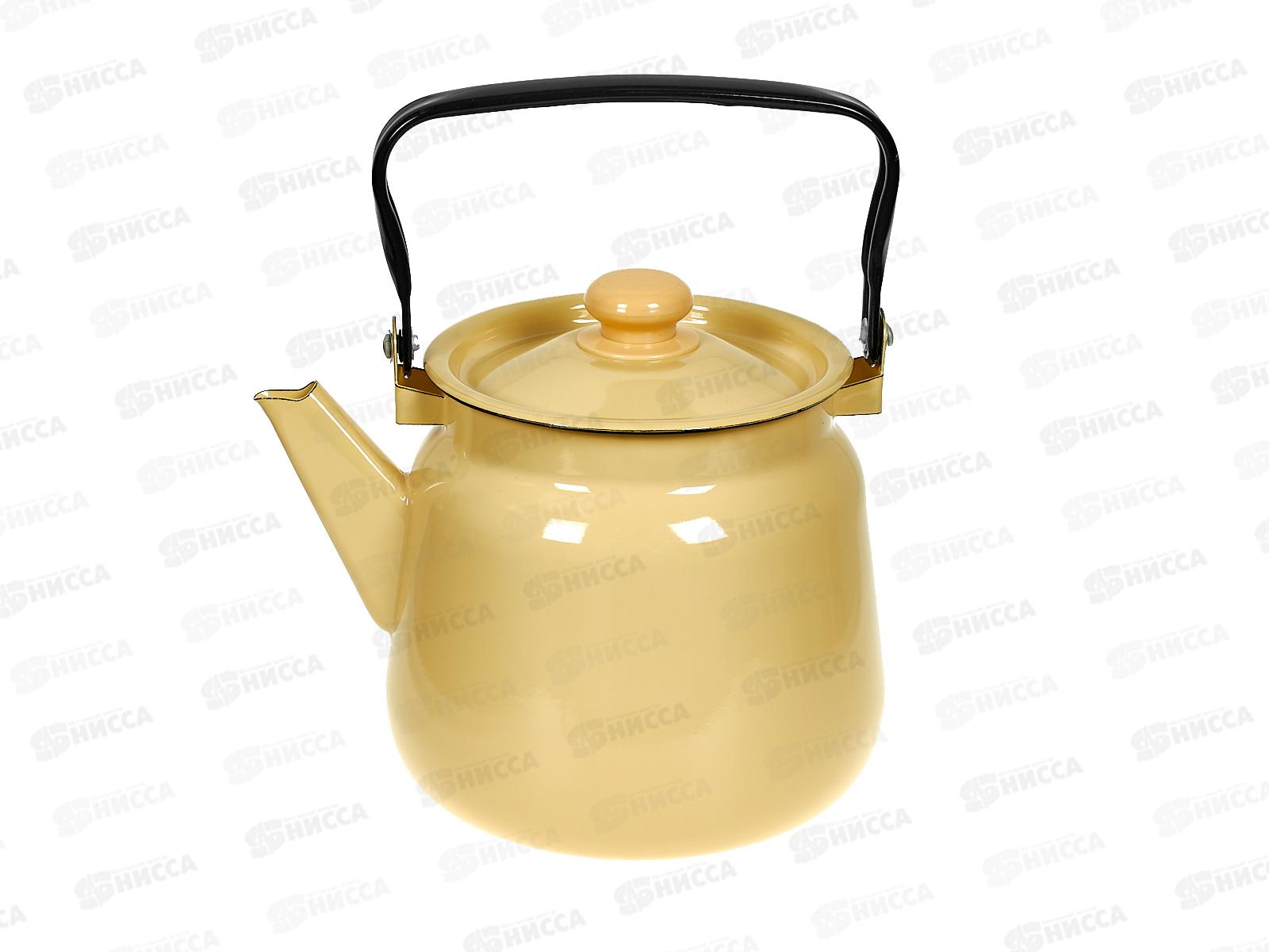 Чайник 3,5л сферический палевый, с пластмассовой  кнопкой С42716.3П *4