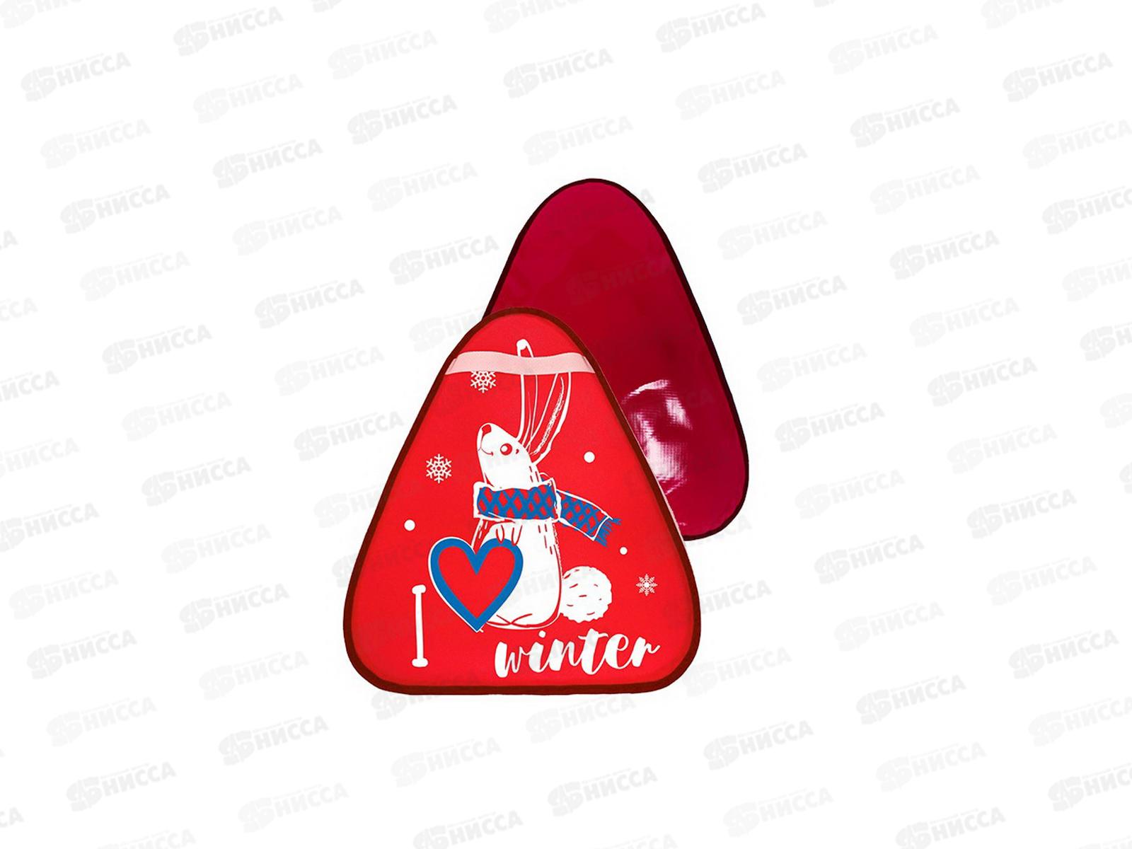 Санки-ледянки с принтом 42*48см красный М12517 *25