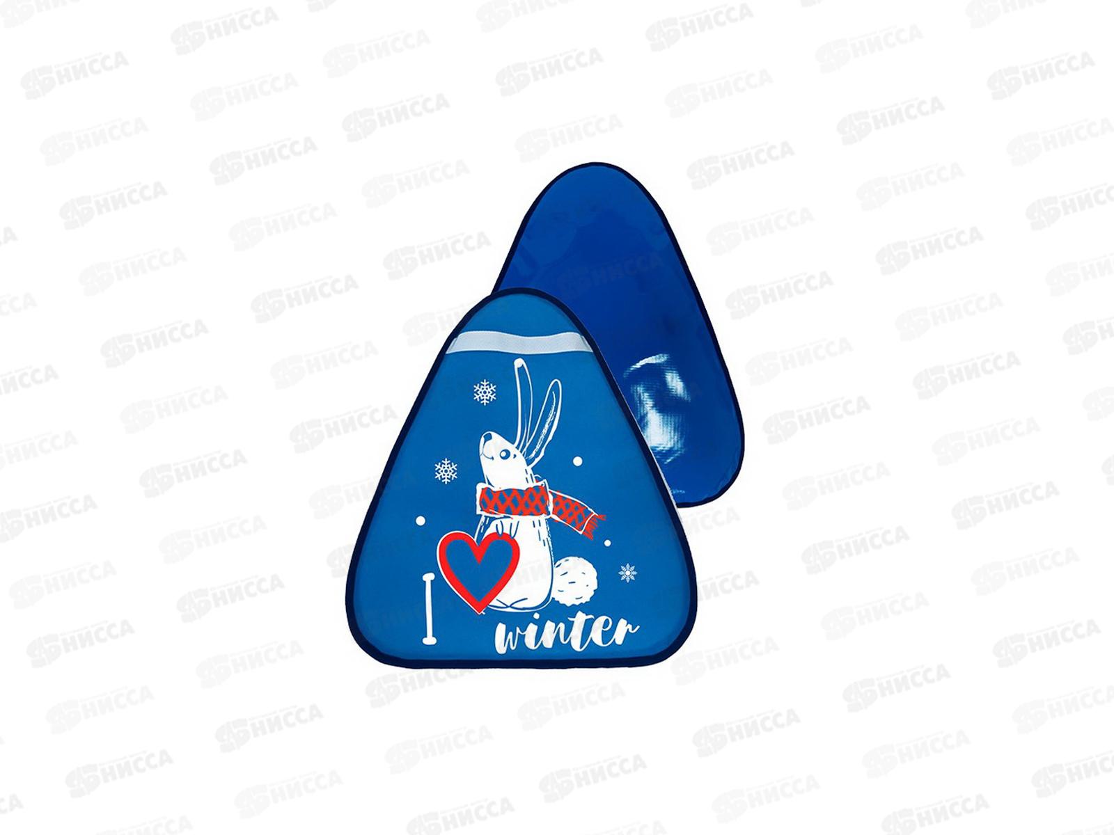 Санки-ледянки с принтом 42*48см голубой М13517 *25