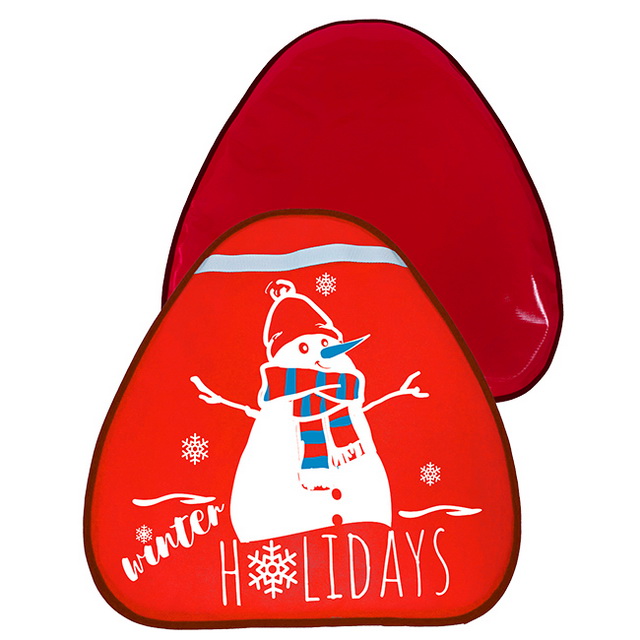 Санки-ледянки с принтом 52*54см красный М12417 *40