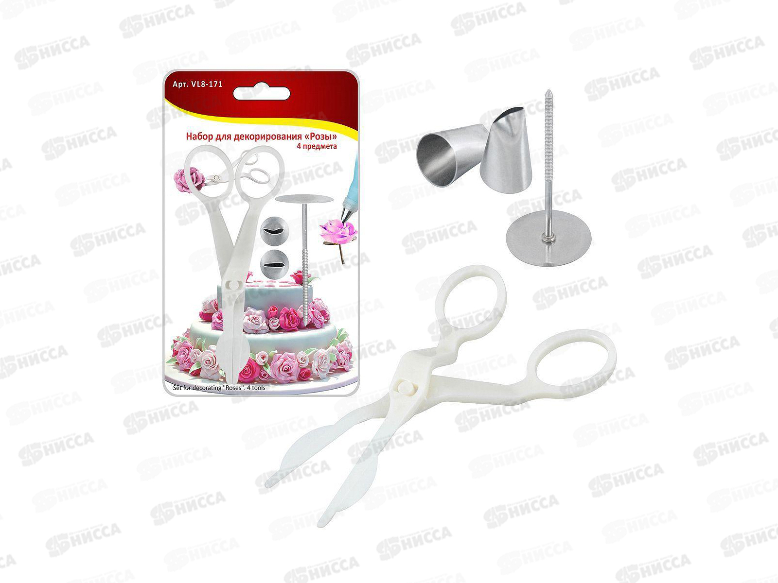 Набор для декорирования 4предметов Розы VL8-171