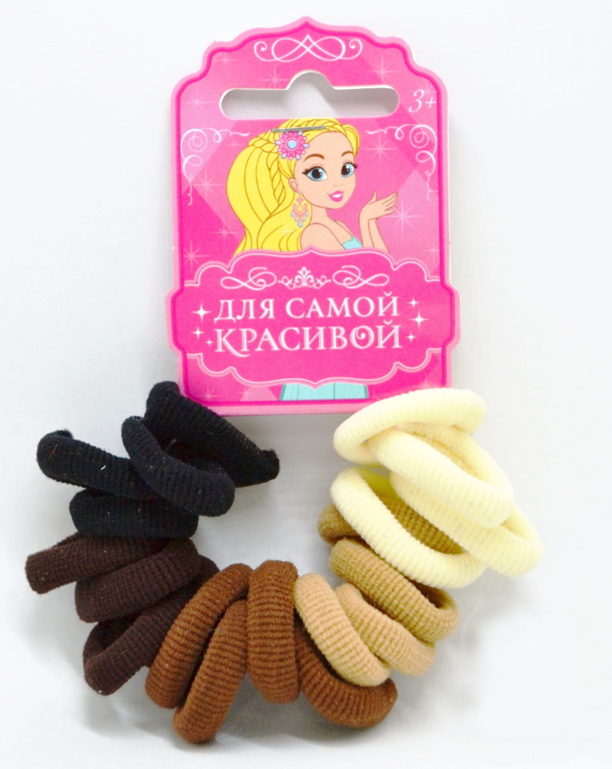 Резинка  для волос "Махрушка" 20шт простые 3000168 *6