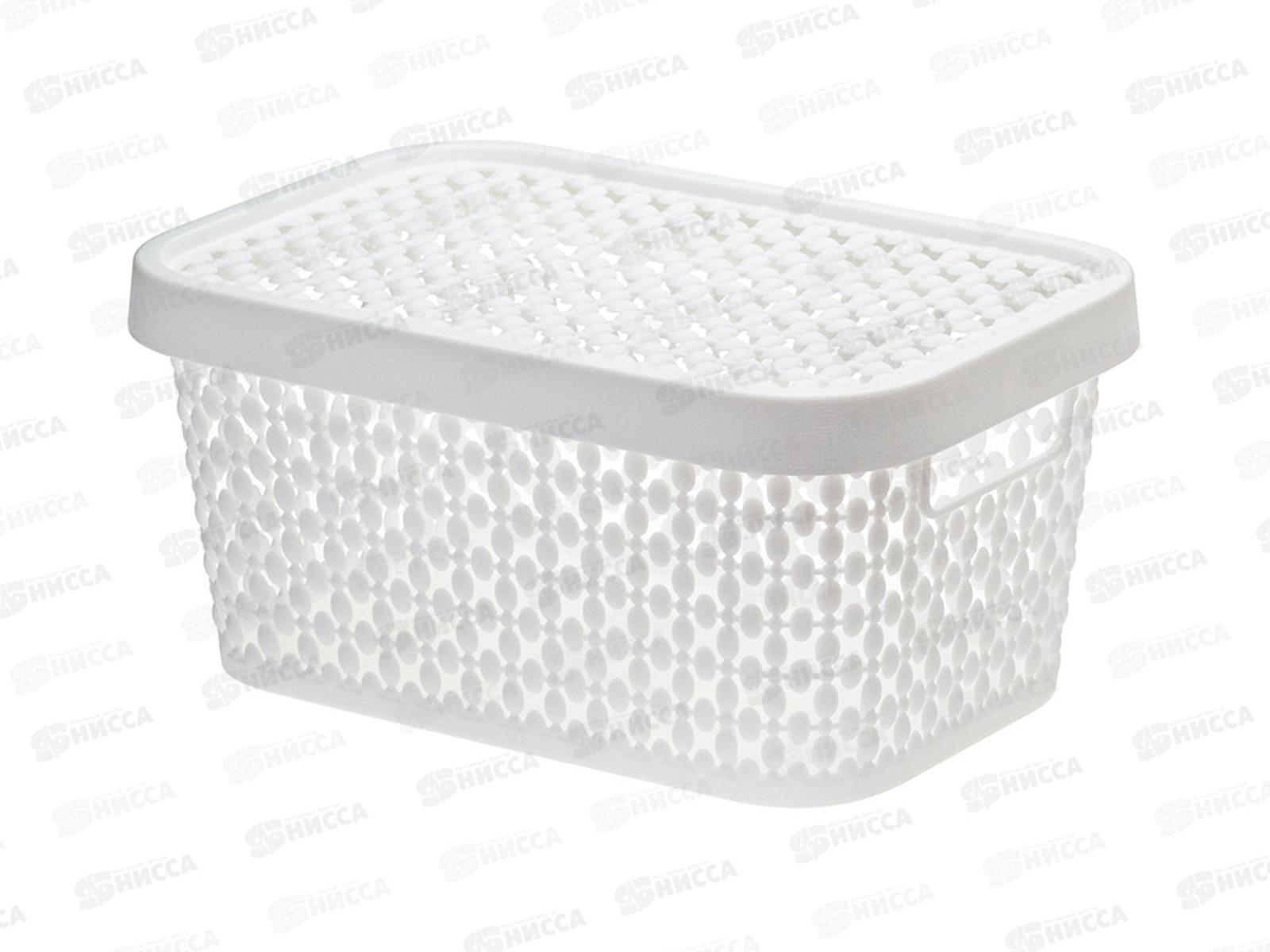 Коробка 1,5л ПИРУЛА с крышкой Белый М2347 *16