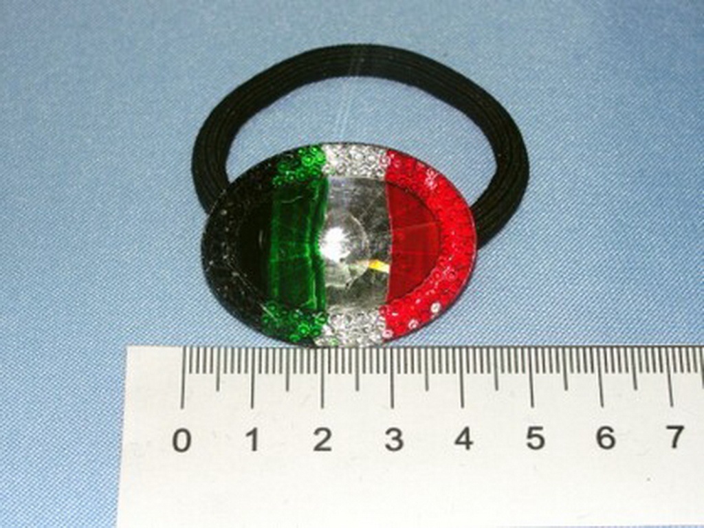 Резинка  для волос ОГ419 &quotОвал, триколор&quot *12