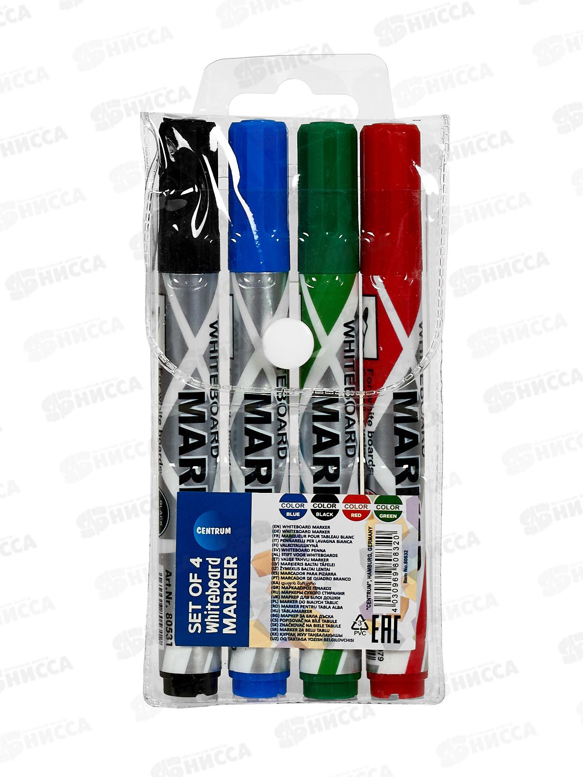 Маркеры для доски Centrum 4 цвета  80832*24